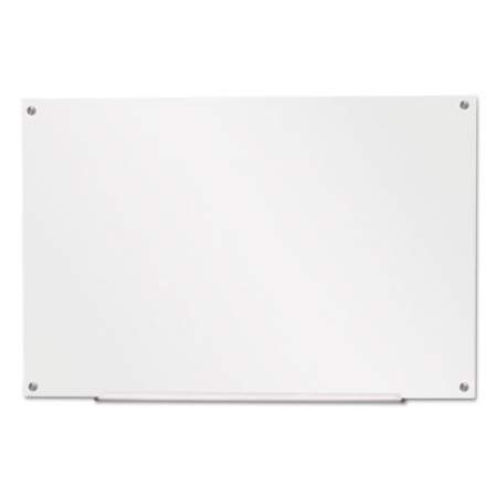 Universal Frameless Glass Marker Board, 36" x 24", White (43232)