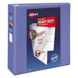 Avery Heavy-Duty View Binder with DuraHinge and Locking One Touch EZD Rings, 3 Rings, 4" Capacity, 11 x 8.5, Periwinkle (79329)