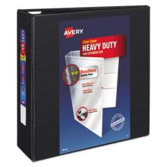 Avery Heavy-Duty View Binder with DuraHinge and Locking One Touch EZD Rings, 3 Rings, 4" Capacity, 11 x 8.5, Black (79604)
