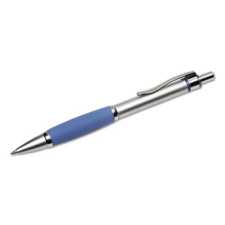 AbilityOne 7520014457230 SKILCRAFT Precision 305 Ballpoint Pen, Retractable, Medium 1 mm, Blue Ink, Silver Barrel, Dozen
