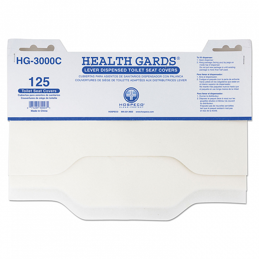 Health Gards Toilet Seat Covers, 15 x 17, White, 3,000/Carton (HG3000C)