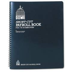 Dome Payroll Record, Single Entry System, Blue Vinyl Cover, 8 3/4 x11 1/4 Pages (650)