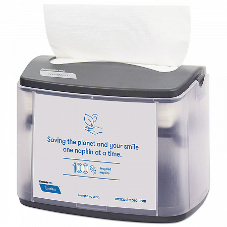 Tandem Tabletop Napkin Dispenser, 6.1 x 8.16 x 6.3, Gray, 4/Carton (C402)