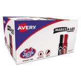 Avery MARKS A LOT Regular Desk-Style Permanent Marker Value Pack, Broad Chisel Tip, Assorted Colors, 24/Pack (98187)