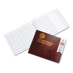 Dome Notary Public Record Book, 10 Column Format, Maroon Cover, 10.5 x 8.25 Sheets, 32 Sheets/Book (880)