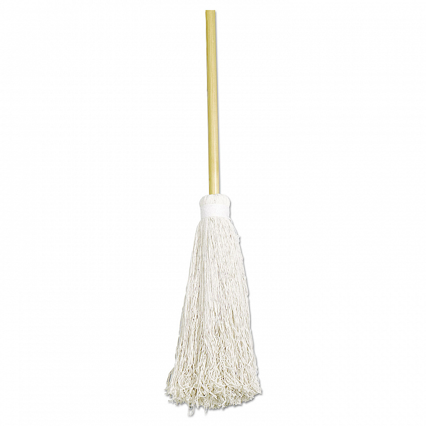 7920002248726, SKILCRAFT Deck Swab, 17" White Cotton Head, 60" Natural Wood Handle (2248726)