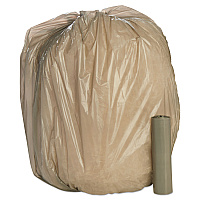 8105015171364, SKILCRAFT Trash Can Liner - Linear Low-Density, 60 gal, 1 mil, 38" x 58", Gray, Perforated Roll, 100/Box (5171364)