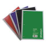 Universal Wirebound Notebook, 1 Subject, Quadrille Rule, Assorted Covers, 10.5 x 8, 70 Sheets, 4/Pack (66634)