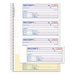 Adams TOPS Money/Rent Receipt Book, 7.13 x 2.75, Two-Part Carbon, 4/Page, 200 Forms (SC1182)