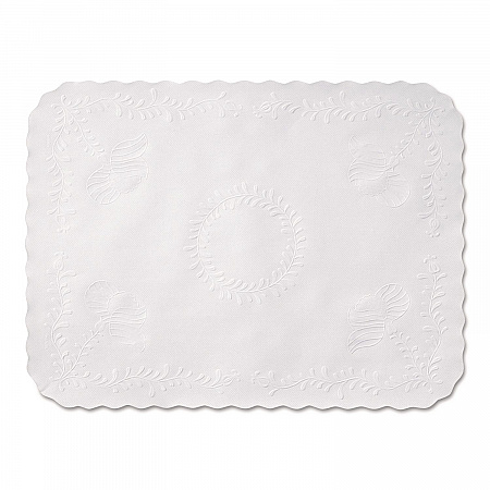 Scalloped Edge Traymat, Anniversary Embossed Surface, 19