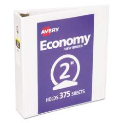 Avery Economy View Binder with Round Rings , 3 Rings, 2" Capacity, 11 x 8.5, White, (5731) (05731)