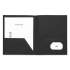 Universal Two-Pocket Plastic Folders, 100-Sheet Capacity, 11 x 8.5, Black, 10/Pack (20540)