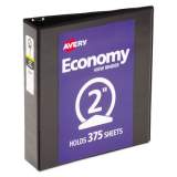 Avery Economy View Binder with Round Rings , 3 Rings, 2" Capacity, 11 x 8.5, Black, (5730) (05730)