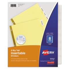 Avery Insertable Big Tab Dividers, 8-Tab, Letter (11112)