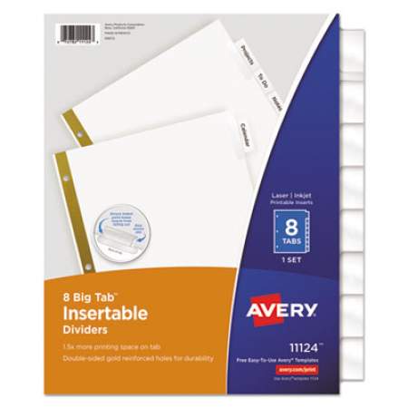 Avery Insertable Big Tab Dividers, 8-Tab, Letter (11124)