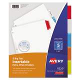 Avery Insertable Big Tab Dividers, 5-Tab, 11 1/8 x 9 1/4 (11220)