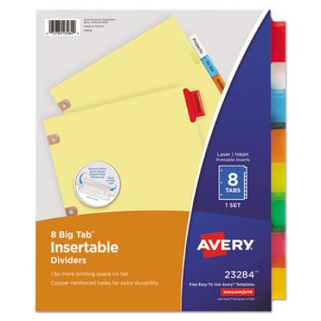 Avery Insertable Big Tab Dividers, 8-Tab, Letter (23284)