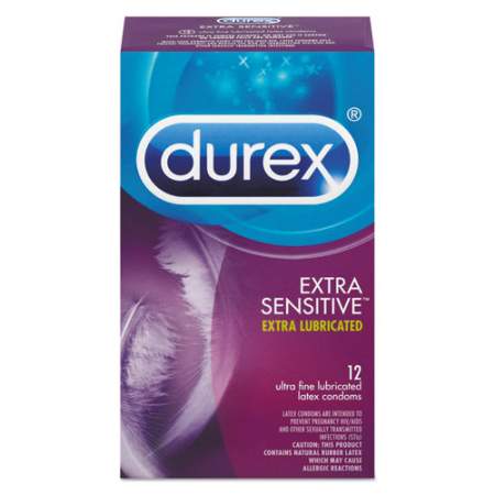 Durex Extra Sensitive Condom, Natural, 18 Dozen/carton (30271CT)