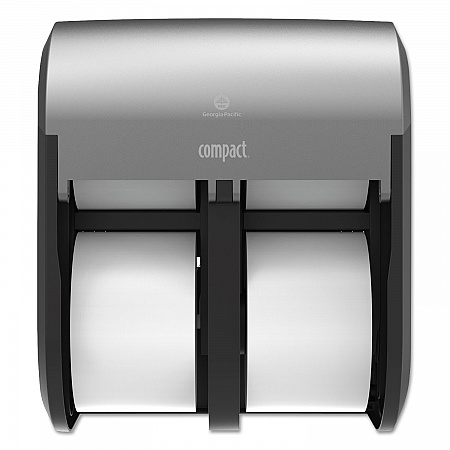 Compact Quad Vertical Four-Roll Coreless Dispenser, 12.06 x 8 x 14.44, Stainless Steel (56746A)