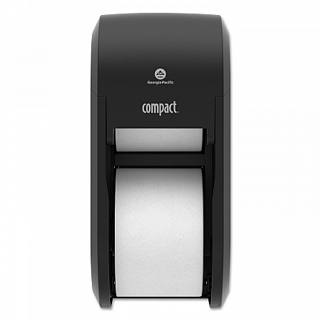 Compact Vertical Double Roll Coreless Tissue Dispenser, 14.06 x 6.69 x 8.19, Black (56790A)