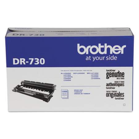 Brother DR730 Drum Unit, 12,000 Page-Yield, Black