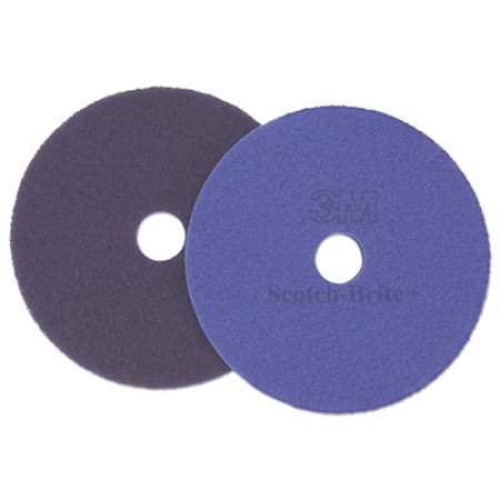 Scotch-Brite Diamond Floor Pads, 27" Diameter, Purple, 5/Carton (20321)