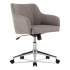 Alera Captain Series Mid-Back Chair, Supports Up to 275 lb, 17.5" to 20.5" Seat Height, Gray Tweed Seat/Back, Chrome Base (CS4251)