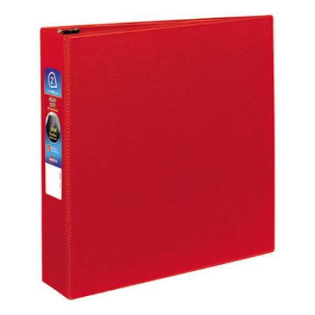 Avery Heavy-Duty Non-View Binder with DuraHinge and One Touch EZD Rings, 3 Rings, 2" Capacity, 11 x 8.5, Red (79582)
