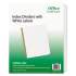 Office Essentials Index Dividers with White Labels, 5-Tab, 11 x 8.5, White, 5 Sets (11336)