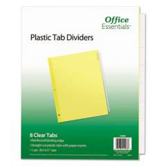 Office Essentials Plastic Insertable Dividers, 8-Tab, Letter (11468)