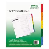 Office Essentials Table 'n Tabs Dividers, 5-Tab, 1 to 5, 11 x 8.5, White, 1 Set (11667)