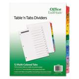 Office Essentials Table 'n Tabs Dividers, 12-Tab, 1 to 12, 11 x 8.5, White, 1 Set (11673)