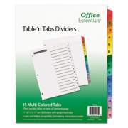 Office Essentials Table 'n Tabs Dividers, 15-Tab, 1 to 15, 11 x 8.5, White, 1 Set (11675)