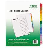 Office Essentials Table 'n Tabs Dividers, 12-Tab, Jan. to Dec., 11 x 8.5, White, 1 Set (11679)