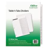 Office Essentials Table 'n Tabs Dividers, 31-Tab, 1 to 31, 11 x 8.5, White, 1 Set (11680)