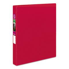 Avery Durable Non-View Binder with DuraHinge and Slant Rings, 3 Rings, 1" Capacity, 11 x 8.5, Red (27201)