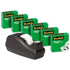 Scotch Magic Tape Desktop Dispenser Value Pack, 1" Core, 0.75" x 83.33 ft, Clear (810C40BK)