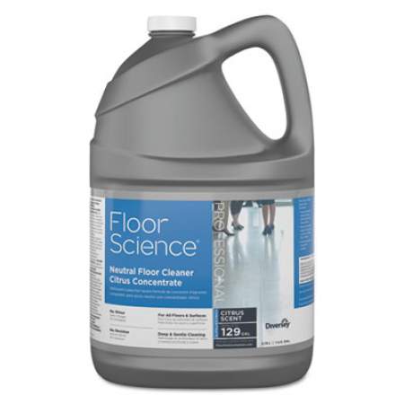 Diversey Floor Science Neutral Floor Cleaner Concentrate, Slight Scent, 1 gal, 4/Carton (CBD540441)