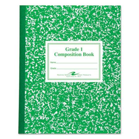 Roaring Spring Grade School Ruled Composition Book, Manuscript Format, Green Cover, 9.75 x 7.75, 50 Sheets (77920)