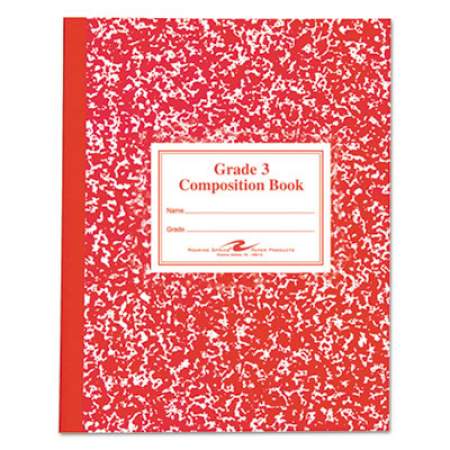 Roaring Spring Grade School Ruled Composition Book, Manuscript Format, Red Cover, 9.75 x 7.75, 50 Sheets (77922)