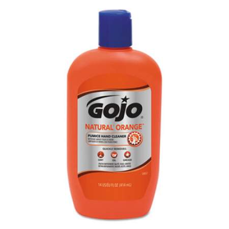 GOJO NATURAL ORANGE Pumice Hand Cleaner, Citrus, 14 oz Bottle, 12/Carton (095712CT)