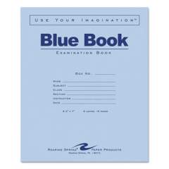 Roaring Spring EXAMINATION BLUE BOOK, WIDE/LEGAL RULE, 8.5 X 7, WHITE, 8 SHEETS (77512EA)