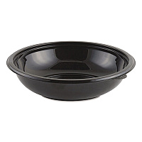 Crystal Classics Bowl, 32 oz, 8.5" Diameter x 2.14" h, Black, Plastic, 300/Carton (4548432)