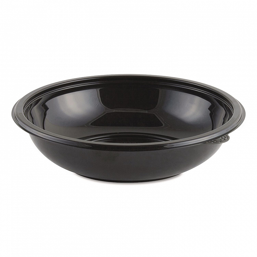 Crystal Classics Bowl, 32 oz, 8.5" Diameter x 2.14" h, Black, Plastic, 300/Carton (4548432)