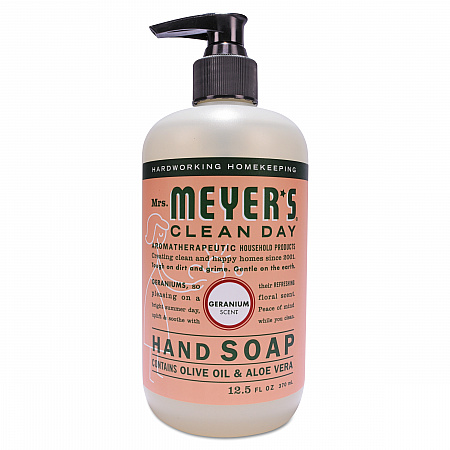 Clean Day Liquid Hand Soap, Geranium Scent, 12.5 oz, 6/Carton (651332)