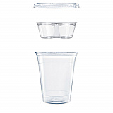 Clear PET Grab n Go Kit Combo with Insert, 12 oz, Plastic, Clear, 500/Carton (PF35C1CP)