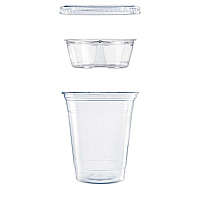 Clear PET Grab n Go Kit Combo with Insert, 12 oz, Plastic, Clear, 500/Carton (PF35C1CP)