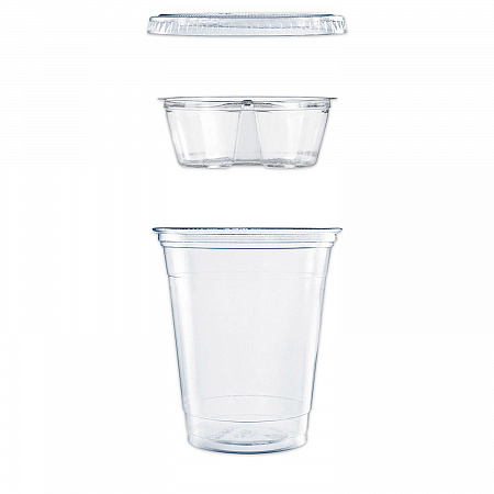 Clear PET Grab n Go Kit Combo with Insert, 12 oz, Plastic, Clear, 500/Carton (PF35C1CP)
