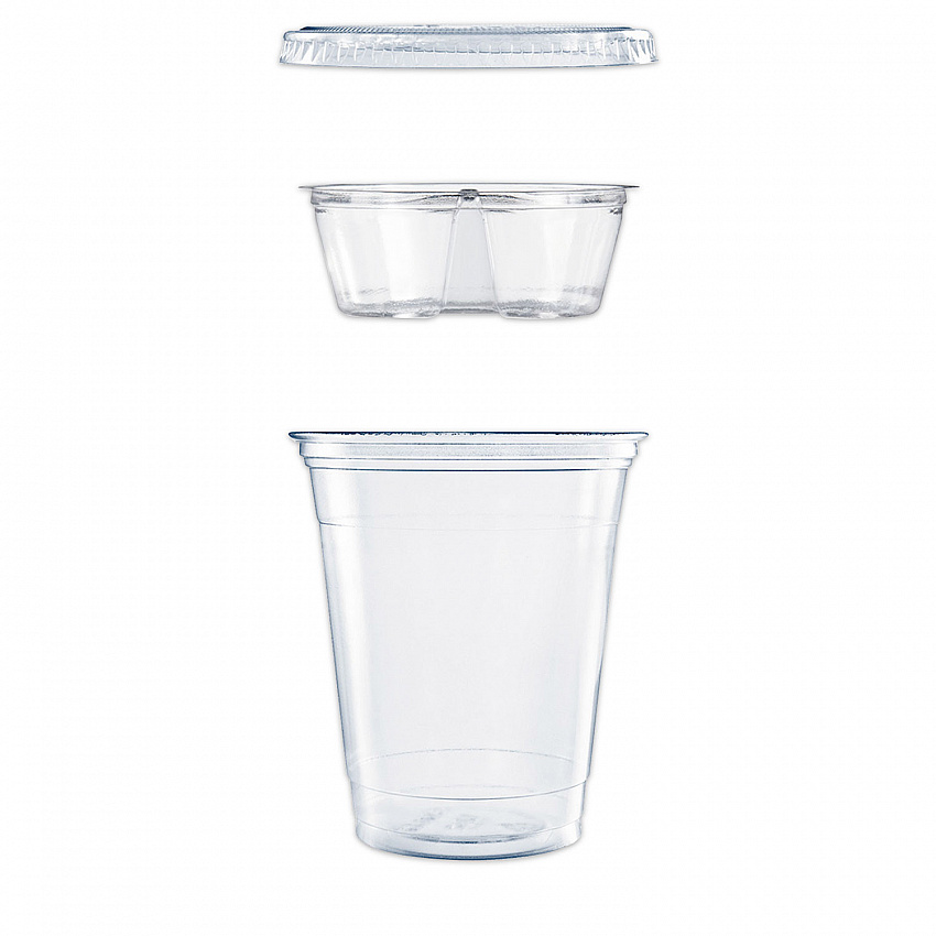 Clear PET Grab n Go Kit Combo with Insert, 12 oz, Plastic, Clear, 500/Carton (PF35C1CP)
