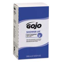 GOJO SHOWER UP Soap and Shampoo, Pleasant Scent, 2,000 mL Refill, 4/Carton (7230)